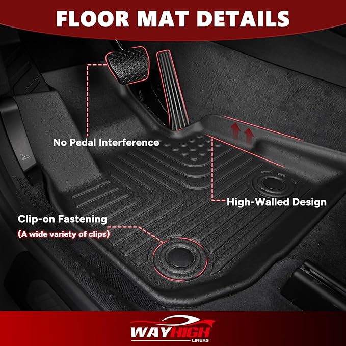 Wayhigh-All Weather Floor Mats and Cargo Mat with Seatback Cargo Set Fit for Buick Encore GX AWD 2026-2020(for Cargo Tray Highest Position) Car Mats Floor Liners for Encore GX Accessories