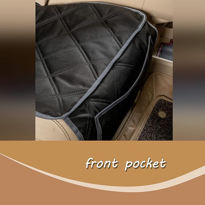 YESYEES Dog Front Seat Covers for Cars, 2 Pack Waterproof Bucket Seat Covers for Dogs with 4 Nonslip Straps, Long-Lasting Pet Car Seat Protector Universal Fit for Cars Trucks and SUVs (Black)