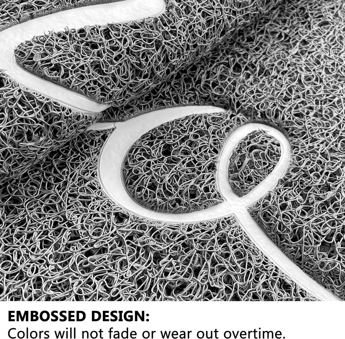 EARTHALL Door Mat Outside Inside Hello Doormat, 30"x17.5", Durable Floor Mat Non Slip Mat Ultra Absorb Mud Easy Clean Front Doormat for Garage, Entryway, Patio, High Traffic Areas, Grey