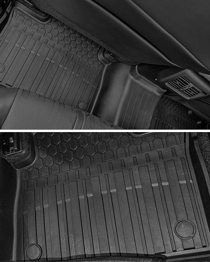 3W Floor Mats for Toyota Tacoma 2024 2025 2026 Double Cab(Not Fit Hybrid & XtraCab), TPE All Weather Custom Fit Floor Liner for Tacoma TRD/SR/SR5/limited Car Liners(Automatic Transmission)