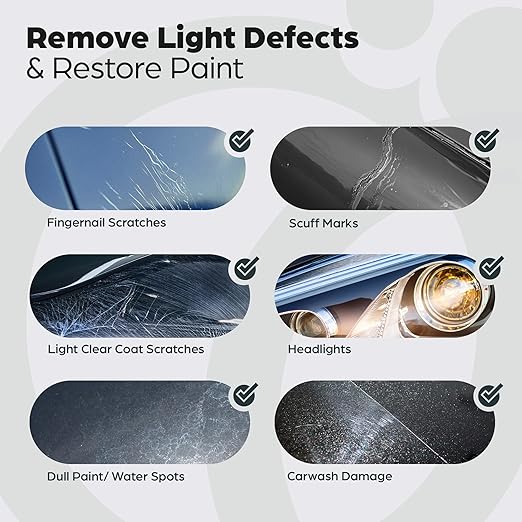 Car Scratch Remover Kit with O3 Formula – Scratch Remover for Vehicles, Polishing Compound, Car Polish & Buffer, Rubbing Compound for Cars, Car Paint Restorer, Paint Correction Kit