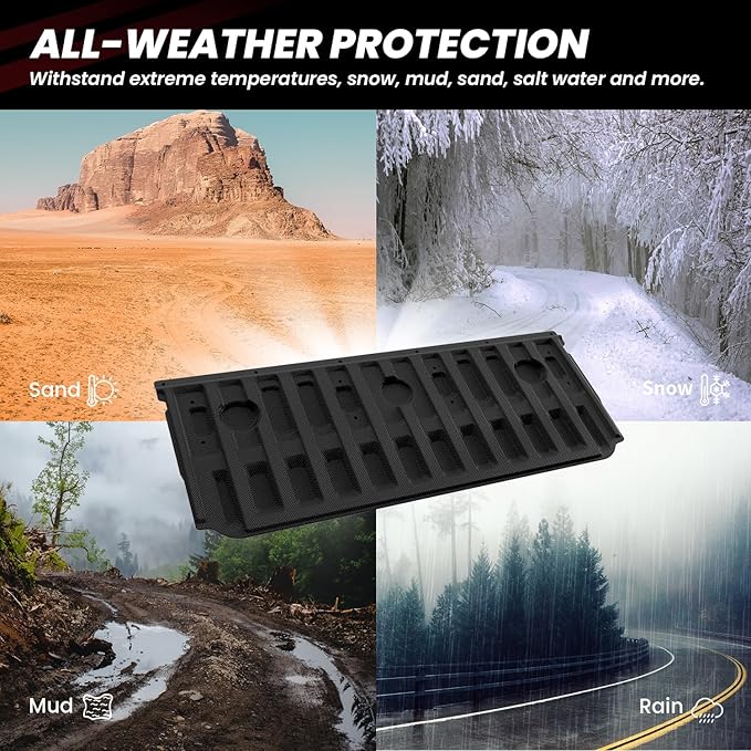 LASFIT Truck Tailgate Mat for Ford Maverick 2025 2024 2023 2022 Hybrid & Gasoline Truck Bed (Not Fit Drop-in Liners) Custom Fit All Weather Protector TPE Easy-Clean Tailgate Liner,1pc Black