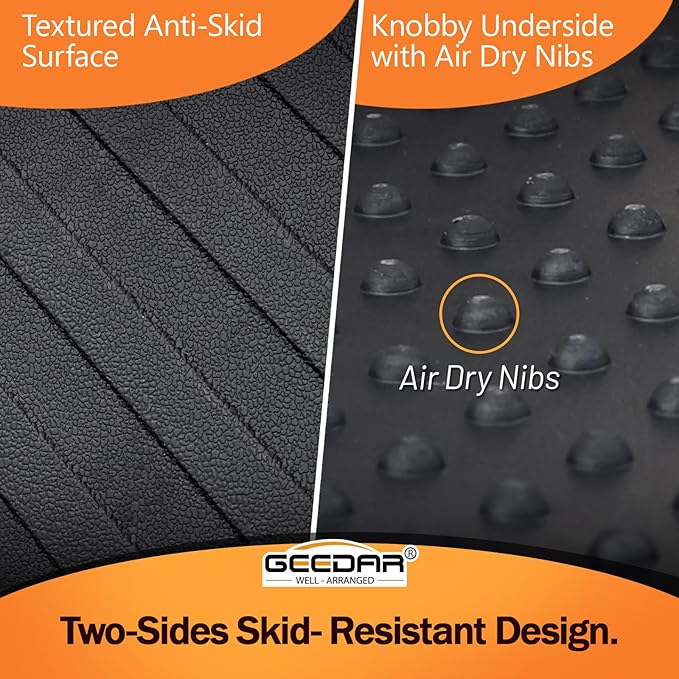 GEEDAR Rubber Bed Mat Compatible with 2024 2025 Toyota Tacoma 5Ft Heavy Duty Truck Bed Mat for Toyota Tacoma 5ft Truck Bed Liner, Heavy Duty Pickup Bed Accessories Cargo Mat