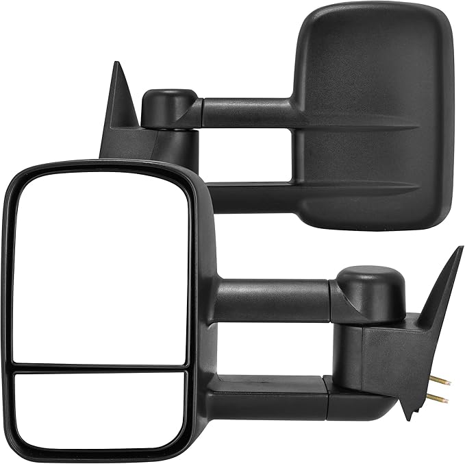 AUTOSAVER88 Towing Mirrors Compatible with 1988-1999 Chevy GMC C1500/K1500, Pair Set for 1988-2000 C2500/C3500/K2500/K3500 Power mirror adjust Manual Telescoping Folding