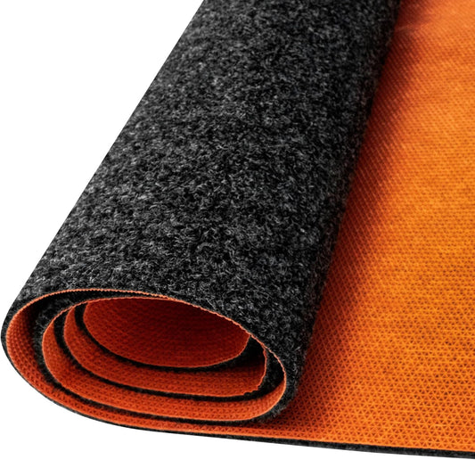Oil Spill Mat, 64 x 32 Inch Garage Floor Mat Heavy Duty Absorbent Oil Pad for Under Car with Rubber Backing Protects for All Types of Spills, Black, Orange