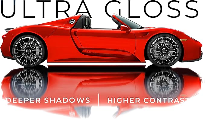 VViViD+ Ultra Gloss Racing Red Vinyl Car Wrap Premium Paint Replacement Film Roll with Nano Air Release Technology, Stretchable Protective Cap Liner, Self Adhesive (3ft x 5ft)