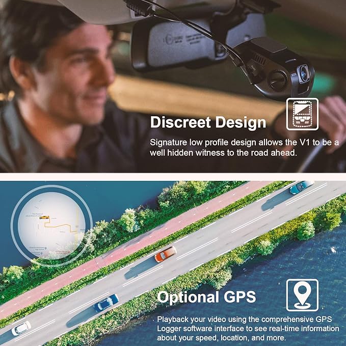 REXING V1 - 4K Ultra HD Car Dash Cam 2.4" LCD Screen, Wi-Fi, 170° Wide Angle Dashboard Camera Recorder with G-Sensor, WDR, Loop Recording, Supercapacitor, Mobile App, 256GB Supported