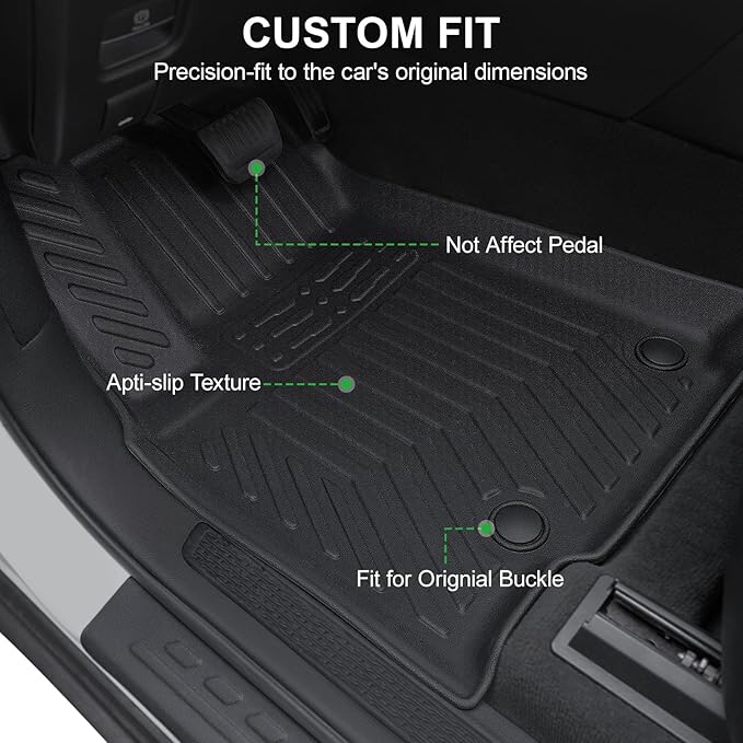 Floor Mats for 2022-2024 2025 Jeep Grand Cherokee, TPE All Weather Interior Car Floor Liners Door Sill Guards for Grand Cherokee Accessories (Include 4xe Not for L or WK)