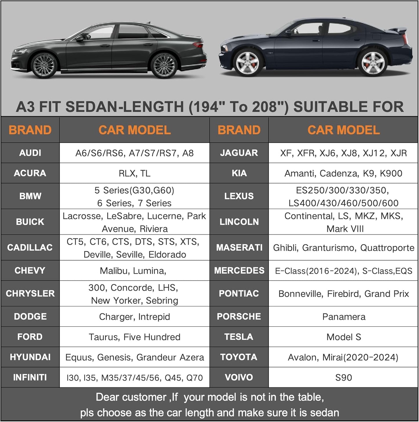 Kayme 7 Layers Heavy Duty Car Cover Waterproof All Weather, Full Exterior Cover Outdoor Snow Sun Uv Protection with Zipper for Automobiles, Universal Fit for Sedan (194-208 inch)