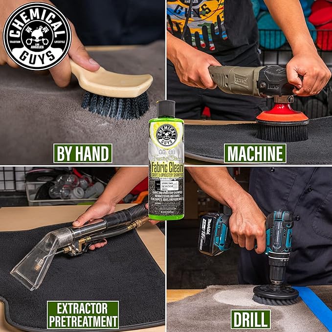 Chemical Guys CWS2031602 Foaming Citrus Fabric Clean Carpet & Upholstery Shampoo & Odor Eliminator (Car Carpets, Seats & Floor Mats), Safe for Cars, Home, Office, & More , 16 fl oz, 2 Pack