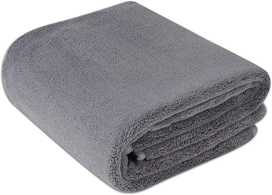 Amazon Basics Microfiber Car Drying Towel, 36"L x 25"W, Gray