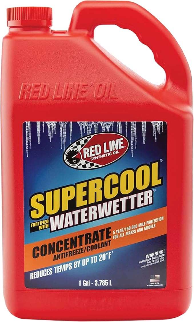 Red Line 81205 Supercool Concentrate Antifreeze/Coolant Fortified with WaterWetter, 1 Gallon (4)