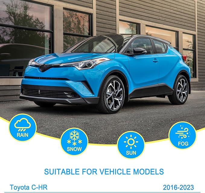 CJPPPZIW® Windshield Wipers-26"+16"+14" Replacement for 2016 2017 2018 2019 2020 2021 2022 2023 Toyota C-HR CHR Premium All-Season Front and Rear Wiper Blades,Original Factory Quality(Pack of 3)