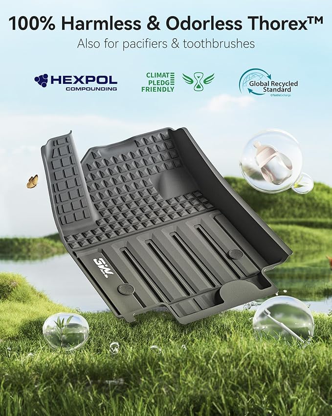 Floor Mats for Honda Prologue/Chevrolet Blazer EV 2026-2024 & Cadillac Lyriq 2026-2023 All Weather TPE Custom Fit Floor Liners Cover Protector for Honda Prologue Accessories, Black