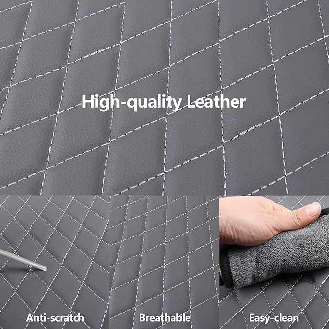 Seat Covers for Car,Breathable and Waterproof Car Seat Covers,Premium Automotive Airbag Compatible Universal Fit for Cars Sedans SUVs Vans and Trucks(Full Seat,Grey,N1)