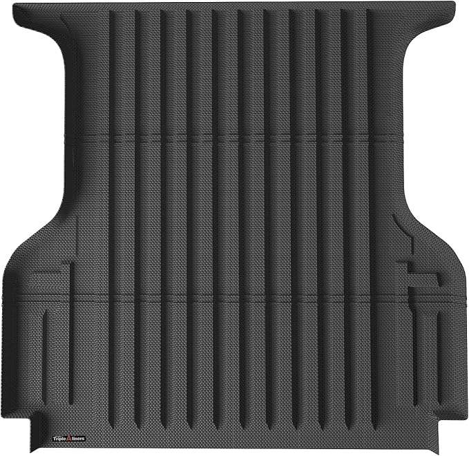 TripleAliners Truck Bed Mat Compatible with 2019-2023 Ford Ranger Accessories 5FT Vehicle Perfectly Flush All Weather Protection TPE Heavy Duty Pickup Car Bed Cargo Mat