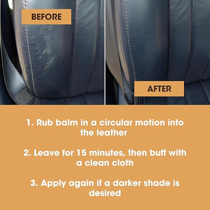 Furniture Clinic - Medium Brown Leather Dye for Furniture, Couches & Car Seats - Restore Scratched, Faded, & Damaged Surfaces