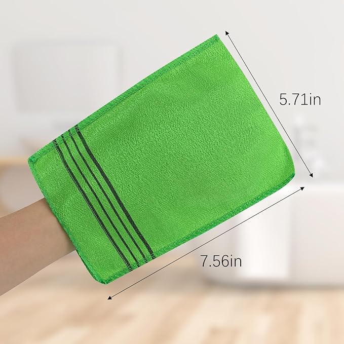 Tecbeauty 12Pcs Korean Exfoliating Bath Washcloths Mitt Scrubber for Body Removing Dead Skin