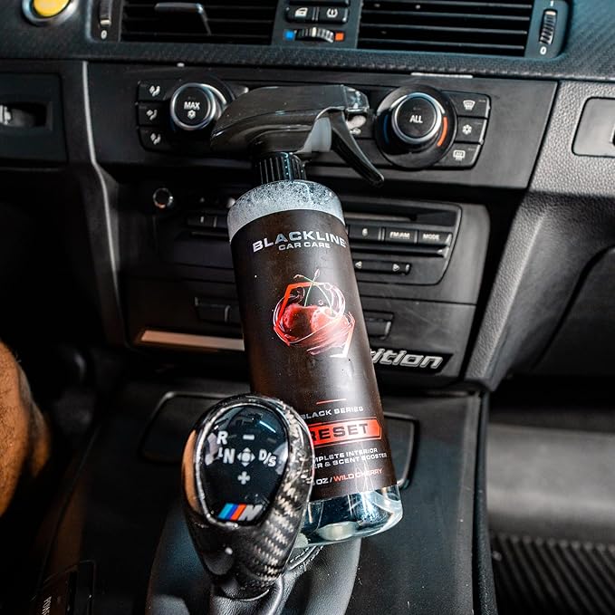 Blackline Luxury Scented Interior Cleaner Reset Deep Cleans & Deodorizes All Surfaces, pH-Neutral High-Foam Formula, Long-Lasting Premium Fragrance for Cars (16 Fl Oz, Wild Cherry)