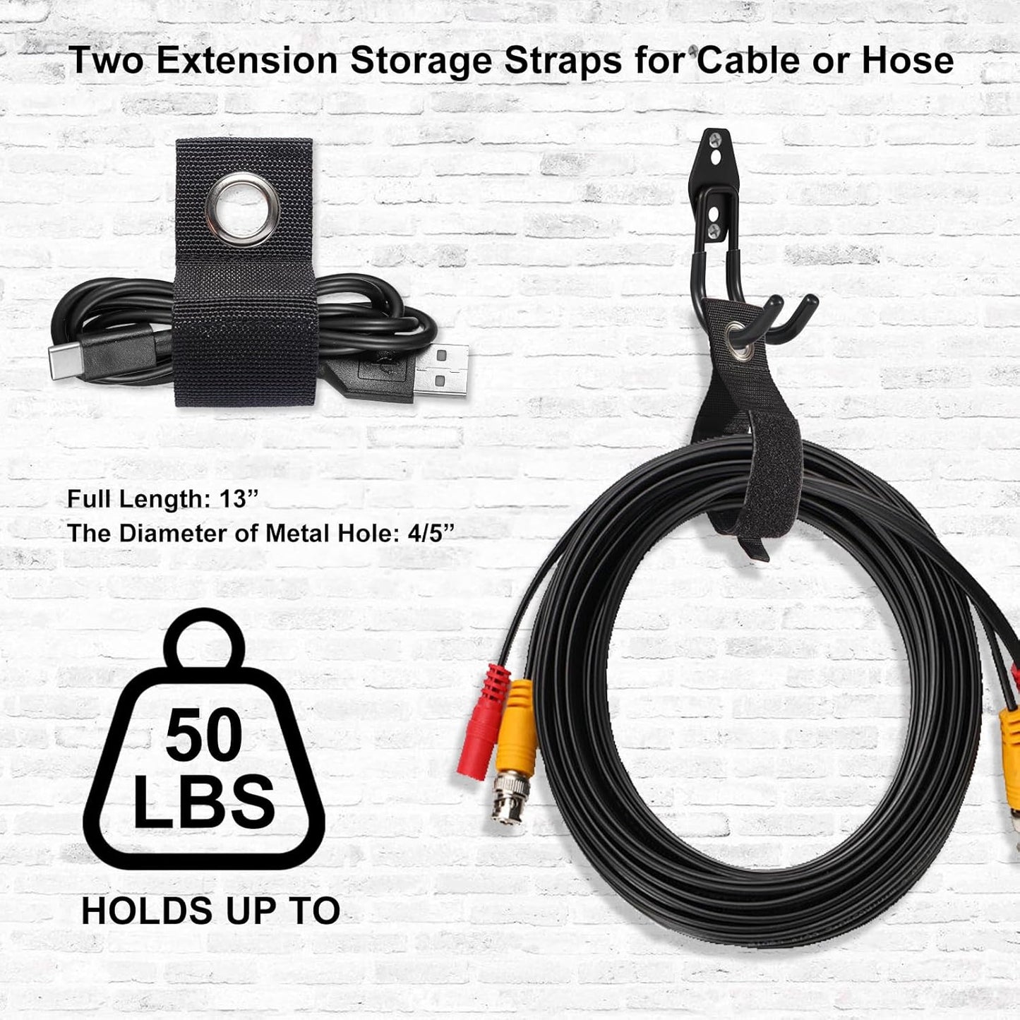 Garage Hook Heavy Duty Wall Storage Hangers, 32 Pack Garage Storage Hooks Steel Tool Black for Ladders, Ropes, Garden Tools