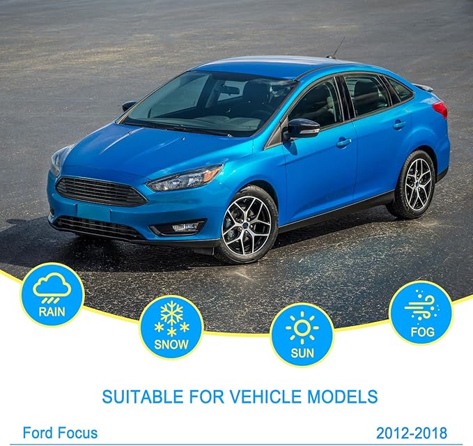 CJPPPZIW® Windshield Wipers-28"+28"+12" Replacement for 2012 2013 2014 2015 2016 2017 2018 Ford Focus Premium All-Season Front and Rear Wiper Blades,Original Factory Quality(Pack of 3)