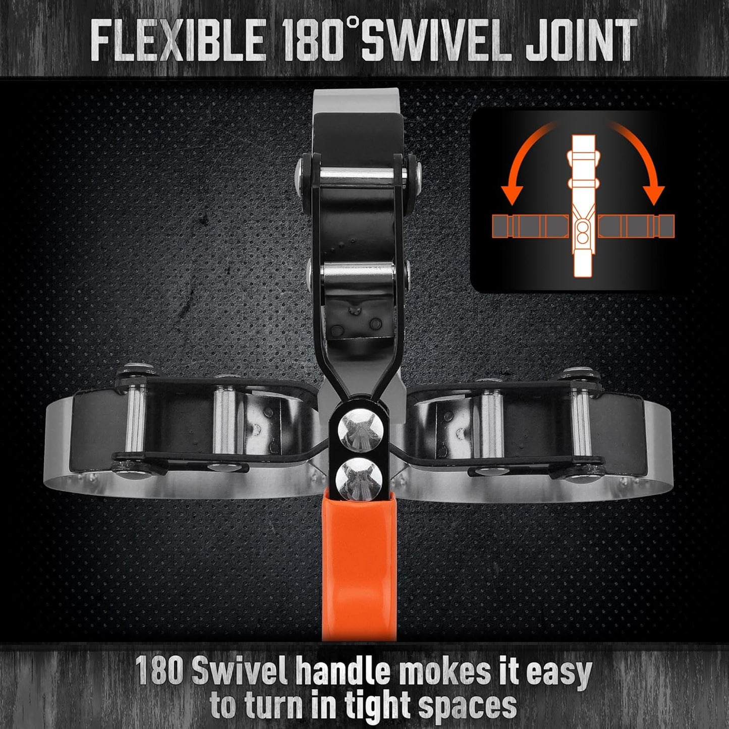 HORUSDY Large Swivel Oil Filter Wrench, 4" to 4-1/2" Ajustable Car Oil Filter Removal Tool, Durable & Easy Operation