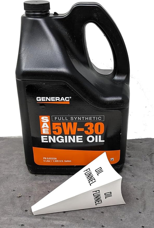 Generac 0J5323A Full Synthetic SAE 5W-30 Engine Oil 5-Quart Bottle