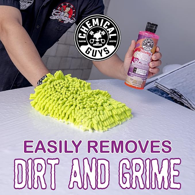 Chemical Guys CWS215 Sticky Snowball Ultra Snow Foam Car Wash Soap (Works with Foam Cannons, Foam Guns or Bucket Washes) for Cars, Trucks, Motorcycles, RVs & More 128 fl oz (1 Gallon) Cherry Scent