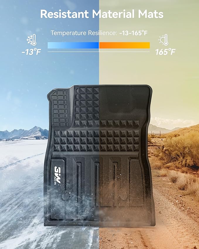 3W Floor Mats & Cargo Liner for Chevy Trax 2024 2025 2026, All Weather TPE Custom Fit Floor Mats for Cars, Car Mats Full Set for Chevy Trax Accessories, Black