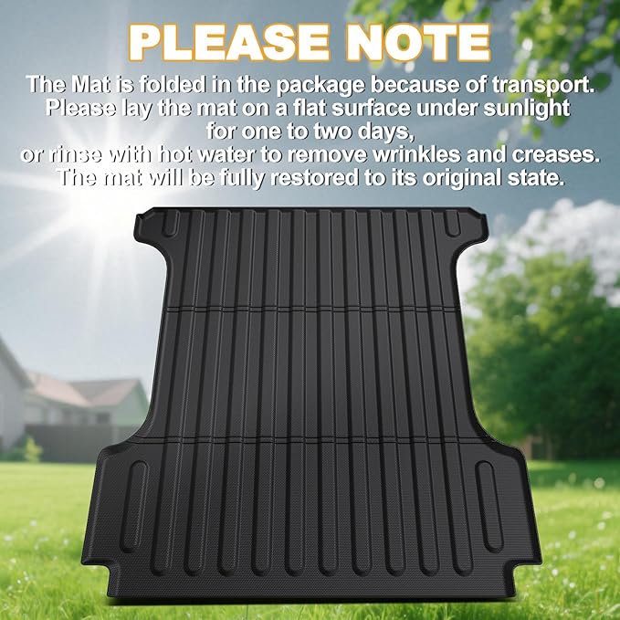 Bed Mat for Dodge Ram 1500/1500 RHO 2019-2026 & Ram 1500 Classic 2019-2024 Short Bed, All Weather Truck Bed Liner for 1500 Accessories, 5.7FT 67.4'' TPE Cargo Liner Truck Mat (Not for RamBox)