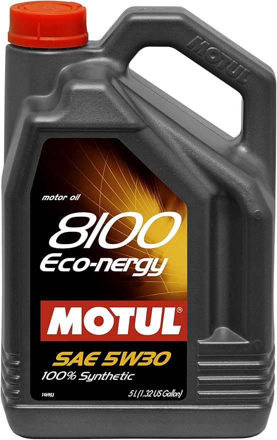 Motul 007229 8100 Eco nergy 5W30 100% Synthetic Engine Oil 5Liter 2 PK
