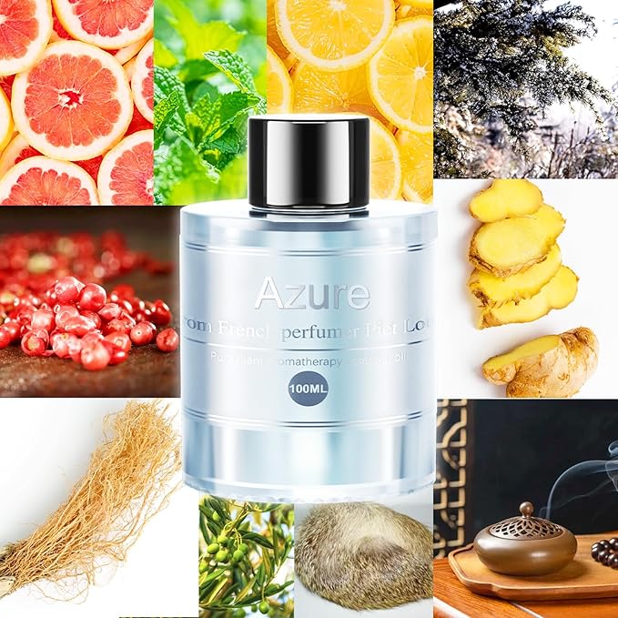 Amor Lyris Car Air Freshener Refill 3.5OZ/100ml Bottle, CO01/Dedicated Perfume Long Lasting Air Fresheners 6 Months, Car Diffuser Essential Oil Made of Natural Plant Extracts, Azure