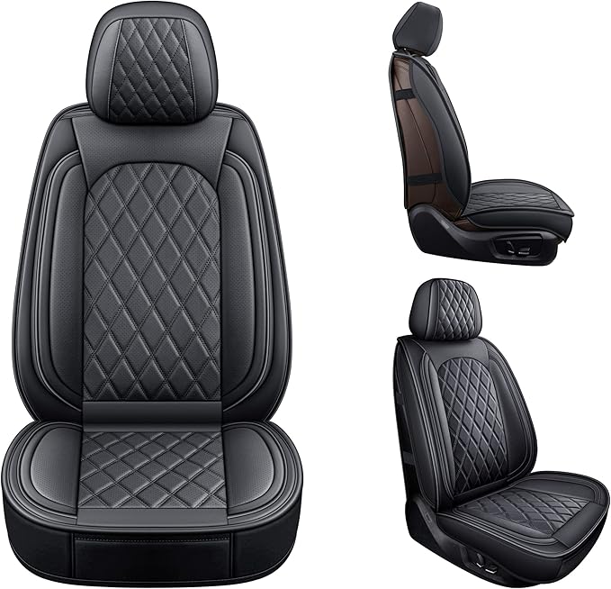 MIROZO Seat Covers Full Set,Car Seat Covers Black Car Seat Protector Waterproof Automotive Seat Covers fFront and Back Fit for Most Sedan, Truck and SUV for Elantra Sonata CRV Accord Chevy Equinox