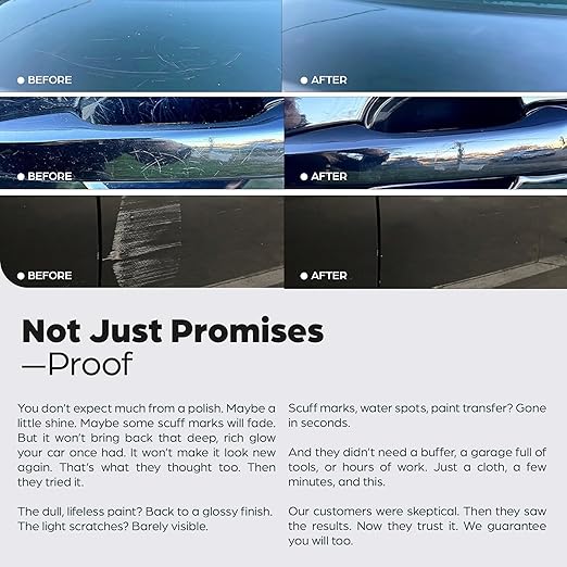 Car Scratch Remover Kit with O3 Formula – Scratch Remover for Vehicles, Polishing Compound, Car Polish & Buffer, Rubbing Compound for Cars, Car Paint Restorer, Paint Correction Kit