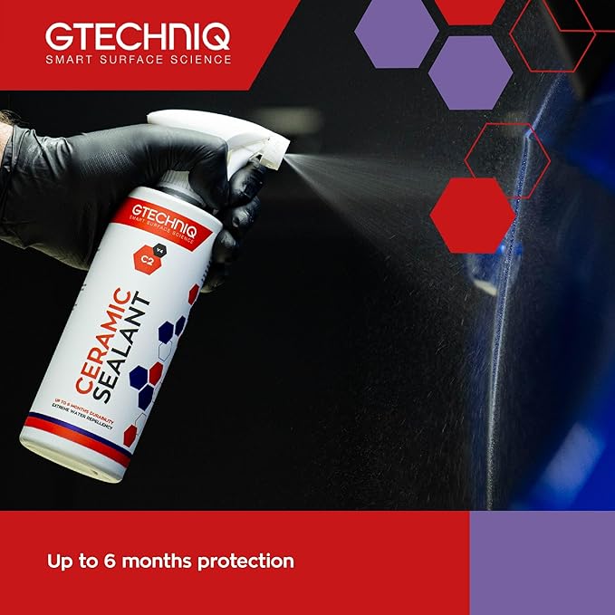 Gtechniq C2 Ceramic Sealant for Cars, Protect Car Paintwork, Trim, Tyres and Windows, High Shine, Easy to Apply - 1L (Sufficient for 4-5 Large Cars)