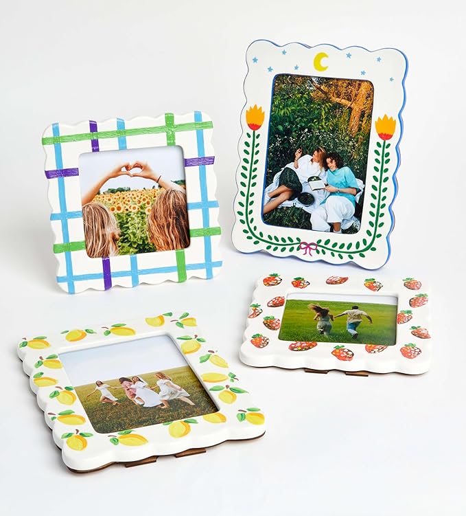 Pott’d Paint-a-Frame Pottery Painting Kit - Personalised Photo Frame DIY Craft Set - Includes, Photo Frames, Paints, and Step-by-Step Guide