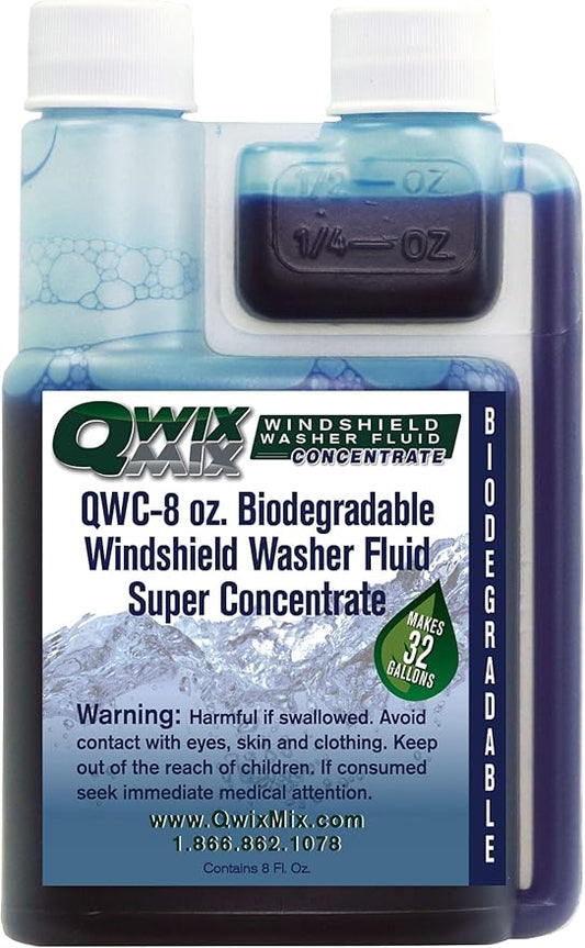 Windshield Washer Fluid Concentrate, 1 Bottle Makes 32 Gallons, 1/4 oz. Makes 1 Gallon 100% Biodegradable