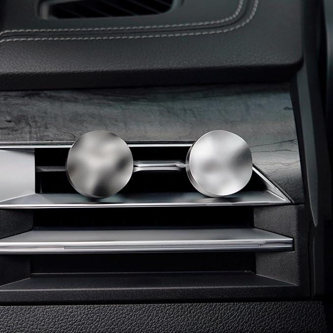 THEDOTS Series Metal Wave Car Air Freshener Vent Clip, Moroccan Mint Tea, Water Ripple Design, Long-lasting Fragrance, Gift for Drivers