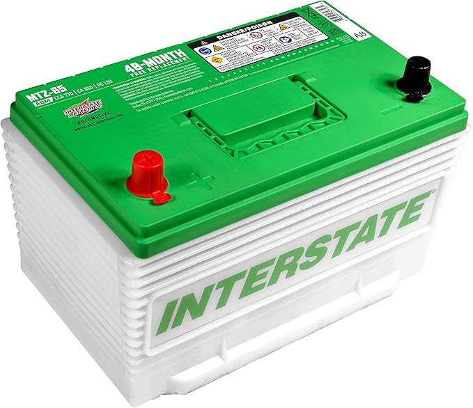 Interstate Batteries Automotive Battery 12V 65Ah 770CCA (MTZ-65) Automobile SLI AGM Starting Replacement Battery (Group Size 65) Cars, SUVs, Sedans, Trucks