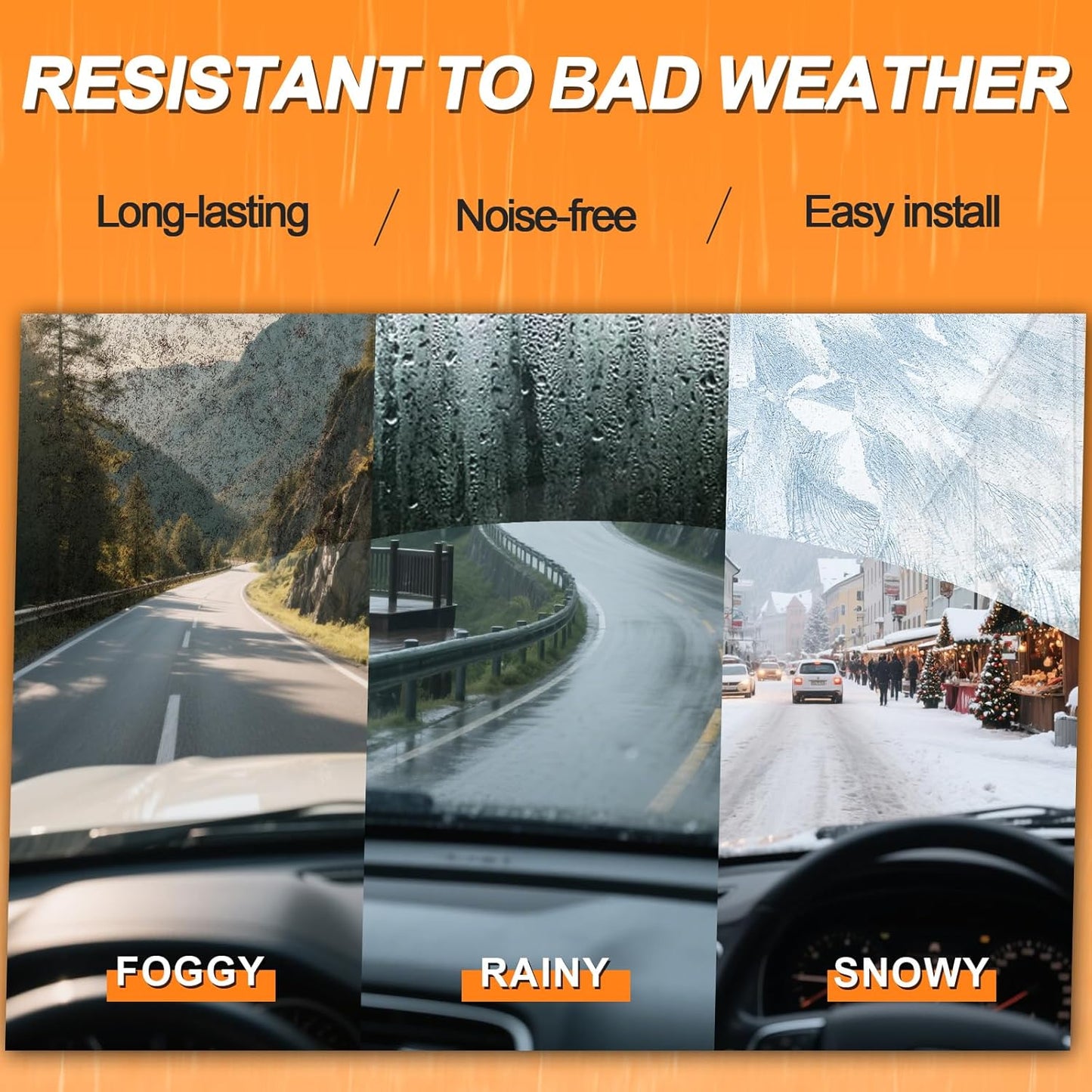 HULADAED® 26'' 20'' 12'' Windshield Wipers Replacement for BMW X3 X4 2023 2022 2021 2020 2019 2018,Silicone Front Rear Wiper blades for MY Car-All Weather & Quiet(3 PACK)