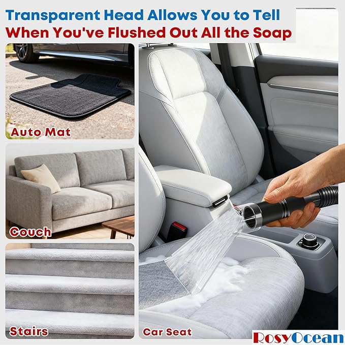 Universal Compatible with All Shop Vacs Extractor Attachment with 2-1/2" & 1-7/8" & 1-1/4" Adapters Auto Detailing Vacuum Cleaner Extraction Accessories for Upholstery & Carpet Cleaning