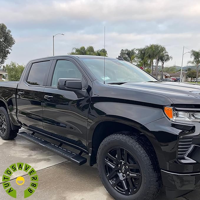 AUTOSAVER88 Running Boards Compatible with 2007-2018 Chevy Silverado/GMC Sierra 1500, 2007-2019 2500HD 3500HD Extended/Double Cab, 6 inches Side Step Nerf Bars (Incl. 2019 1500 LD/Limited)