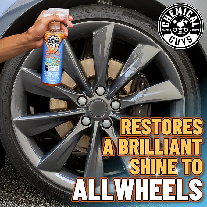 Chemical Guys CLD1051602 Sticky Gel Citrus Wheel Cleaner Gel, (Safe For All Wheel Types) Works on Cars, Trucks, SUVs, Motorcycles, RVs & More, 16 fl oz (2 Pack)