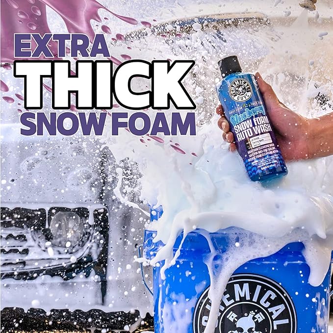 Chemical Guys CWS21664 Blueberry Snow Foam Car Wash Soap (Works with Foam Cannons, Foam Guns or Bucket Washes), Safe for Cars, Trucks, SUVs, Jeeps, Motorcycles, RVs & More, 64 fl. Oz
