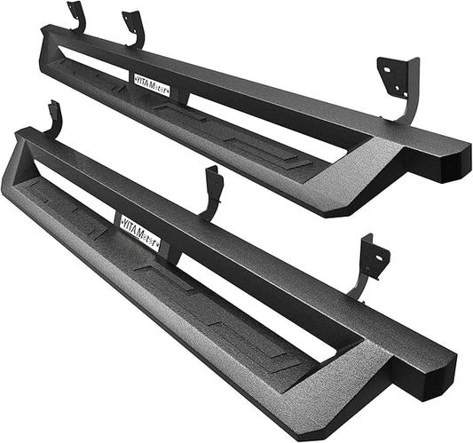 Running Boards Compatible with 2009-2018 Dodge Ram 1500 Crew Cab, 2019-2024 1500 Classic, 2010-2025 2500/3500, Drop Side Steps Carbon Steel Nerf Bars (Excl. New Body Style)