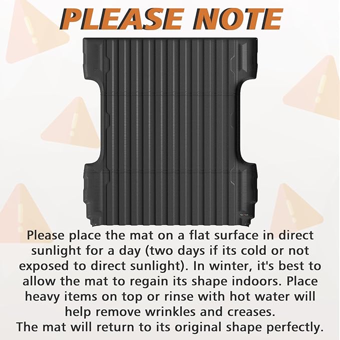 TripleAliners Truck Bed Mat Compatible with 2007-2018 Chevy Silverado/GMC Sierra 1500 Accessories 5.8FT Vehicle Bed Perfectly Flush All Weather Protection TPE HeavyDuty Pickup Car Cargo Mat