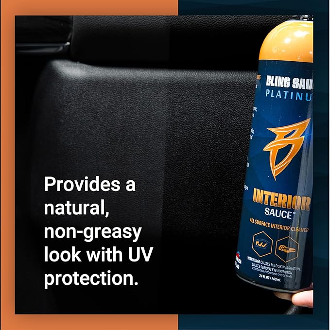 Bling Sauce Platinum Interior Sauce, All Surface Automotive Interior Cleaner for Cars, Trucks, SUVs, 24oz.