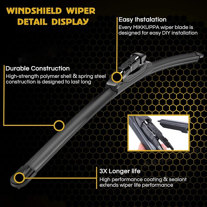 Replacement for 2006-2015 Audi Q7 - MIKKUPPA 26"+26" Windshield Wipers - All Season Wiper Blades, Pack of 2