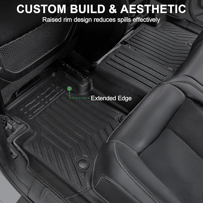 Floor Mats for 2022-2024 2025 Jeep Grand Cherokee, TPE All Weather Interior Car Floor Liners Door Sill Guards for Grand Cherokee Accessories (Include 4xe Not for L or WK)