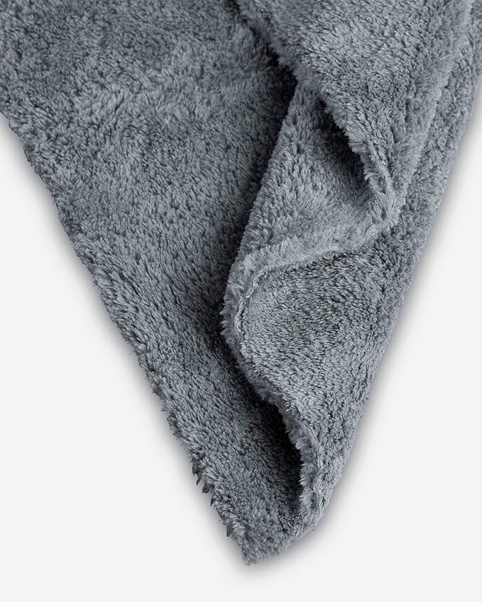 Adam's Borderless Grey Microfiber Towel (2pk) - Premium Ultra Soft Car Detailng Towel Cloths, 480gsm - Safe for Car Wash, Home Cleaning & Pet Drying Cloths (16 Inch x 16 Inch)
